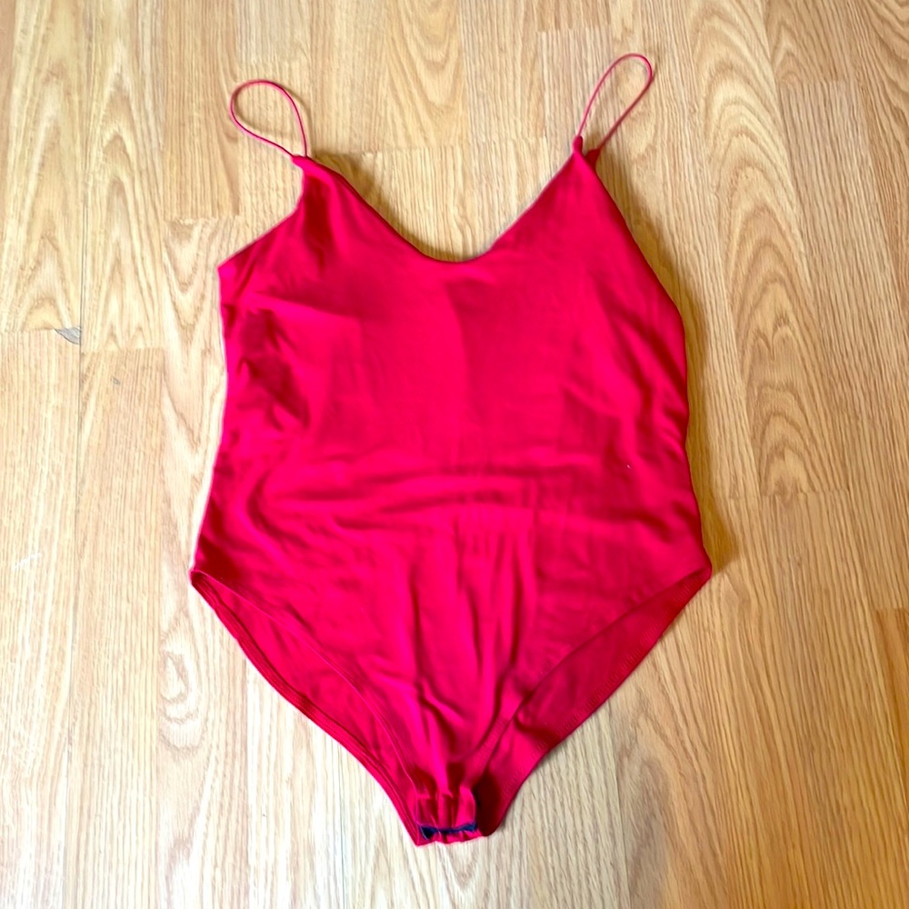 Red body suit